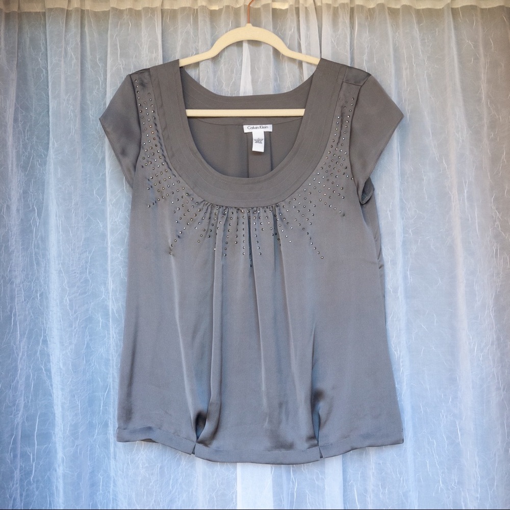 Calvin Klein Satin Blouse - Size S